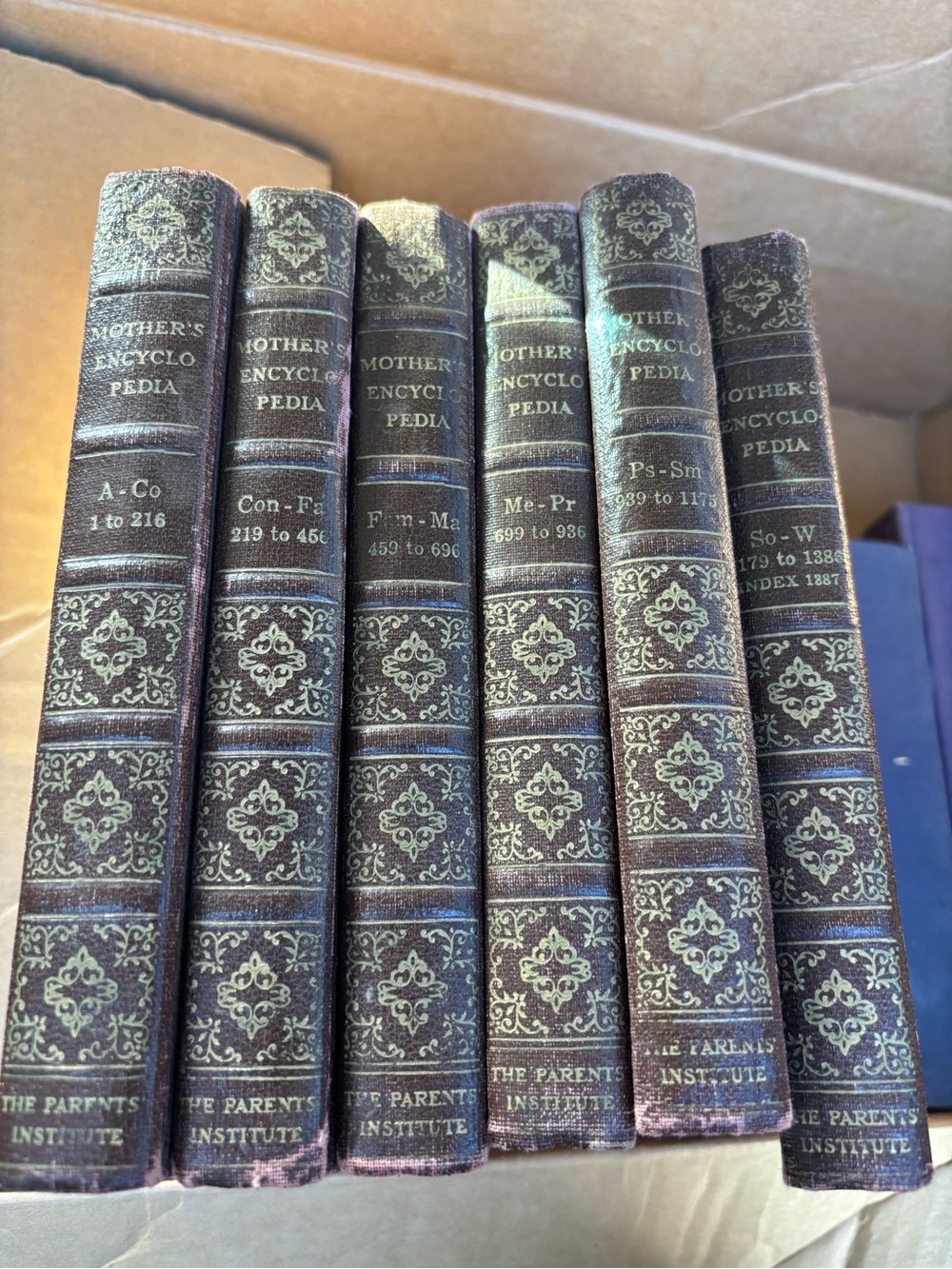 Vintage Antique The Mother’s Encyclopedia in Six (6) Volumes